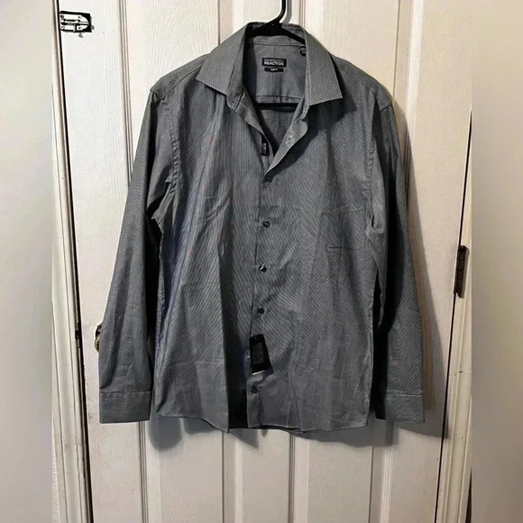 Kenneth Cole React Slim Fit Button Down Collared Dress Shirt Men's 15 32-33 NWT - Picture 1 of 10